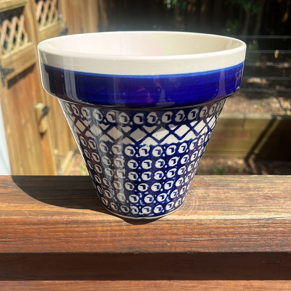Boleslawiec Polish Pottery Flowerpot - Picture 10 of 11